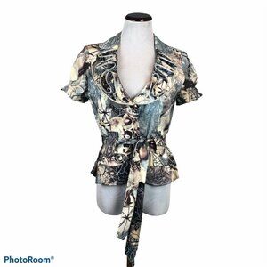 Alberto Makali Short Sleeve Belted Blazer Jacket 8